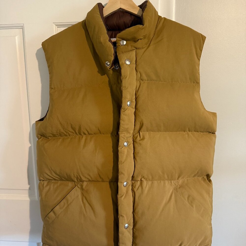 Crescent Down Works vest-Down Italian Vest in men's size XL